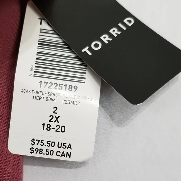 NWT Torrid Purple Super Culotte Jumpsuit Size 2X - Picture 8 of 10